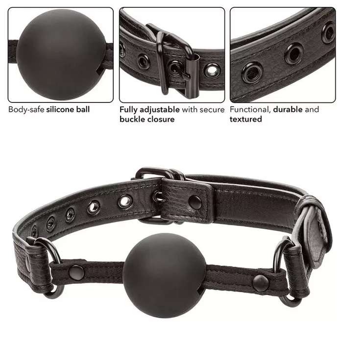Ball gag CalExotics Nocturnal — silicone, black Photo 4