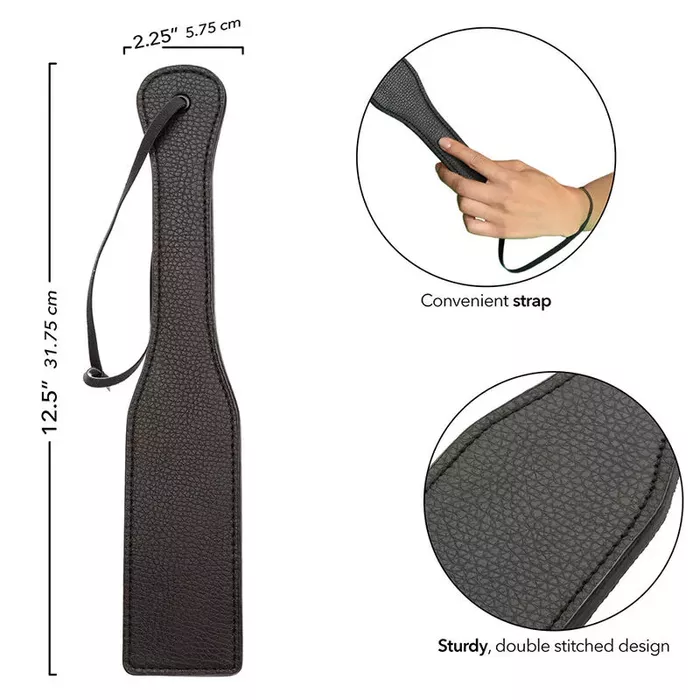 Leather paddle CalExotics Nocturnal — paddle, black Photo 5