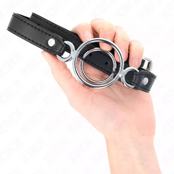 Gags ar O-gredzeniem KINK COLLAR & GAG — 5 cm, 63 x 2,5 cm Photo 4