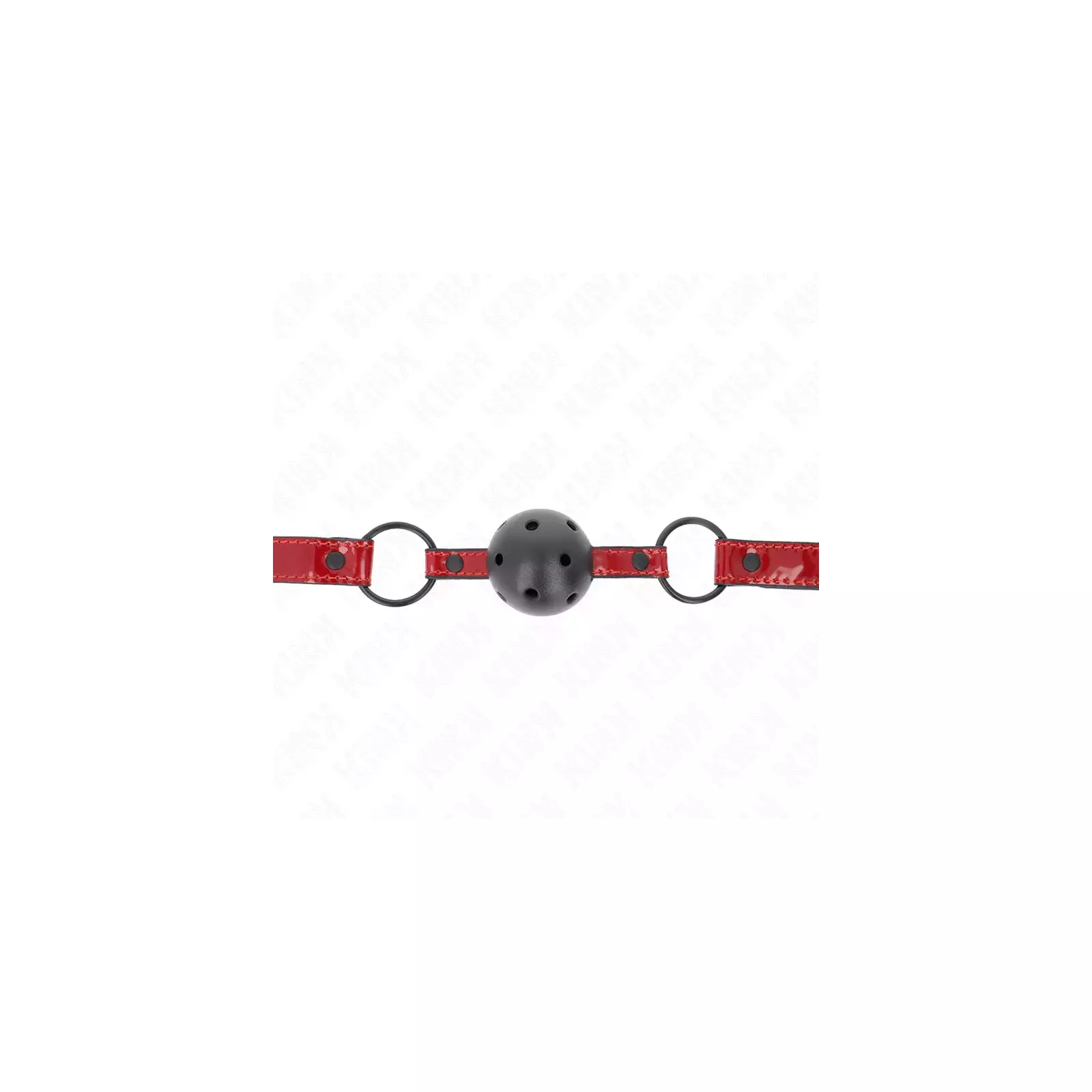 KINK Shiny Leatherette Ball Gag D-240835 Photo 3