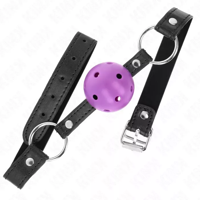 Кляп-шар KINK COLLAR & GAG 4,5 см фиолетовый Photo 2
