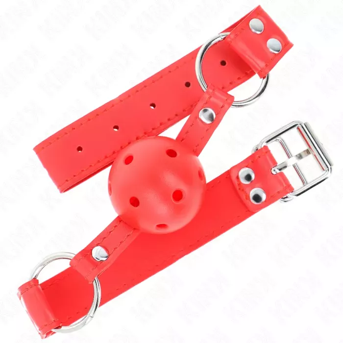 Кляп-шар KINK COLLAR & GAG COMPLETE RED Photo 2