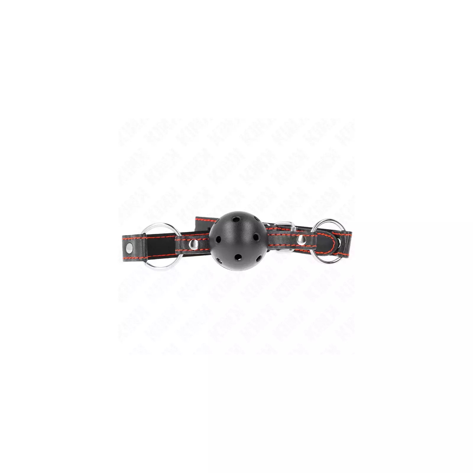 KINK Hollow Hard Black Ball Gag Model 2 Photo 1