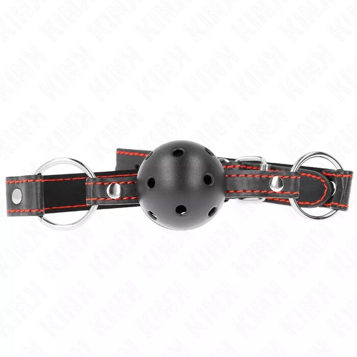 KINK Hollow Hard Black Ball Gag Model 2 Photo 1