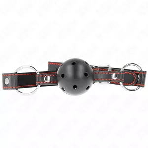 KINK Hollow Hard Black Ball Gag Model 2 - 65 x 2.5 CM, D-240841