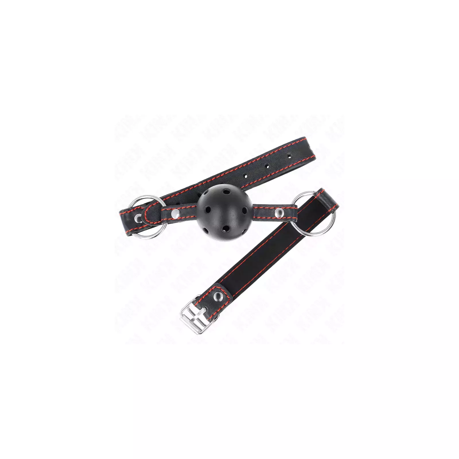 KINK Hollow Hard Black Ball Gag Model 2 Photo 2
