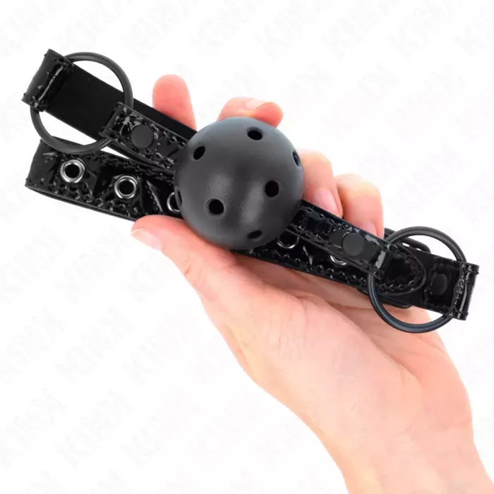 Кляп-шар KINK COLLAR & GAG DIAMOND PATTERN 4,5 см Photo 4