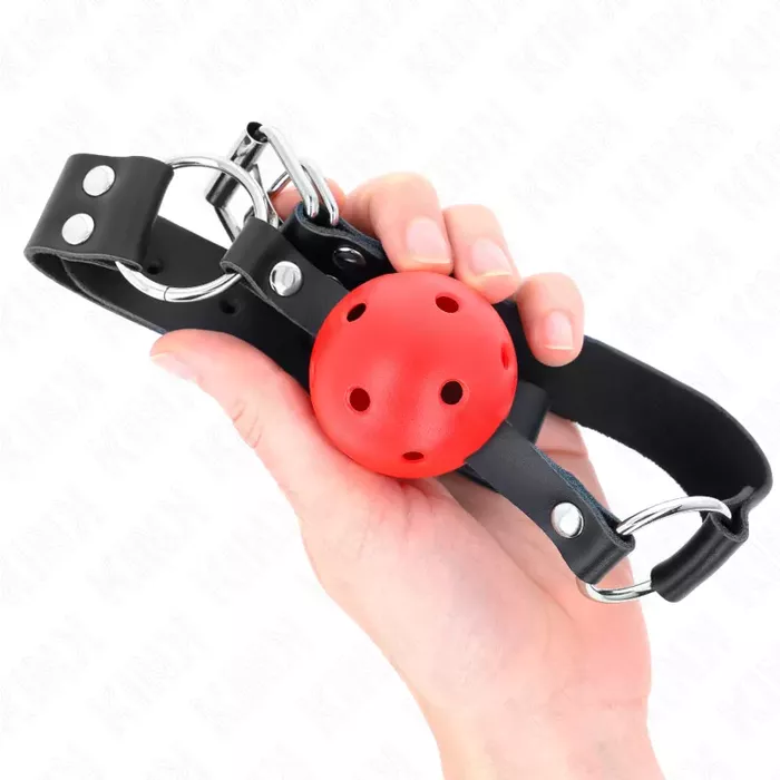 Дышащий кляп KINK COLLAR & GAG 4 см Photo 4