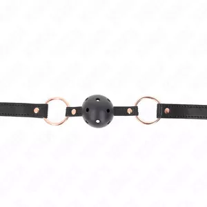 Ball gag KINK COLLAR & GAG PREMIUM TPE 4 cm with 60 x 2 cm adjustable strap