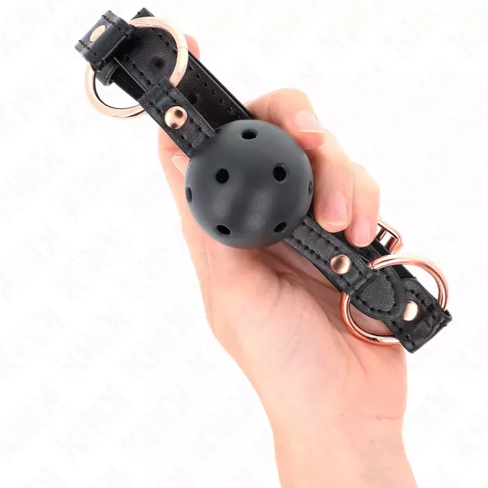Ball gag KINK COLLAR & GAG PREMIUM TPE 4 cm Photo 4