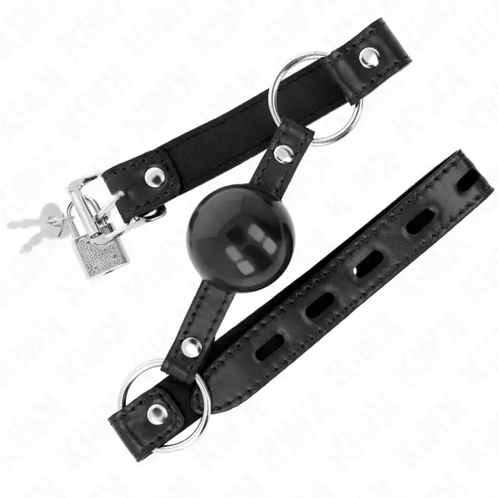 Шариковый кляп KINK COLLAR & GAG 4 см TPE Photo 2