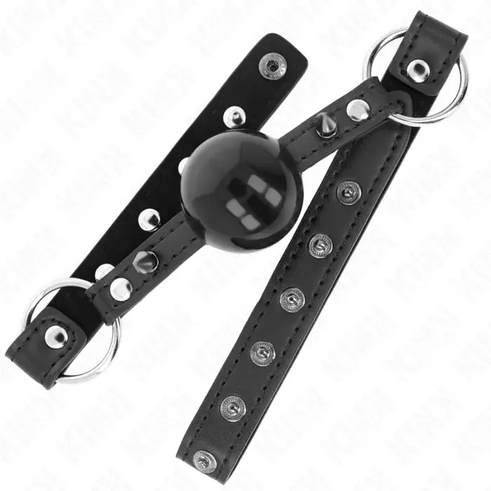 Mutes bumbiņkoko KINK COLLAR & GAG — 4 cm, siksna 65 x 2 cm Photo 2