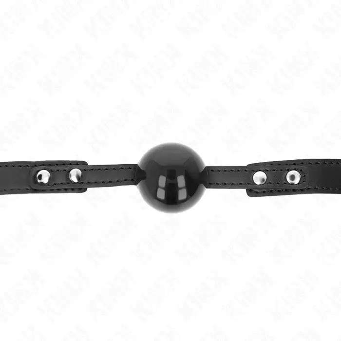 Mutes kamols KINK COLLAR & GAG Modelis 3, TPE lode 4 cm Photo 3