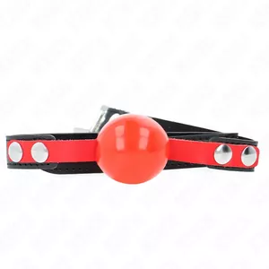 KINK Soft TPE Ball Gag Model 4 - 4 cm Ball, 60 x 2 cm, Adjustable 37-52 cm