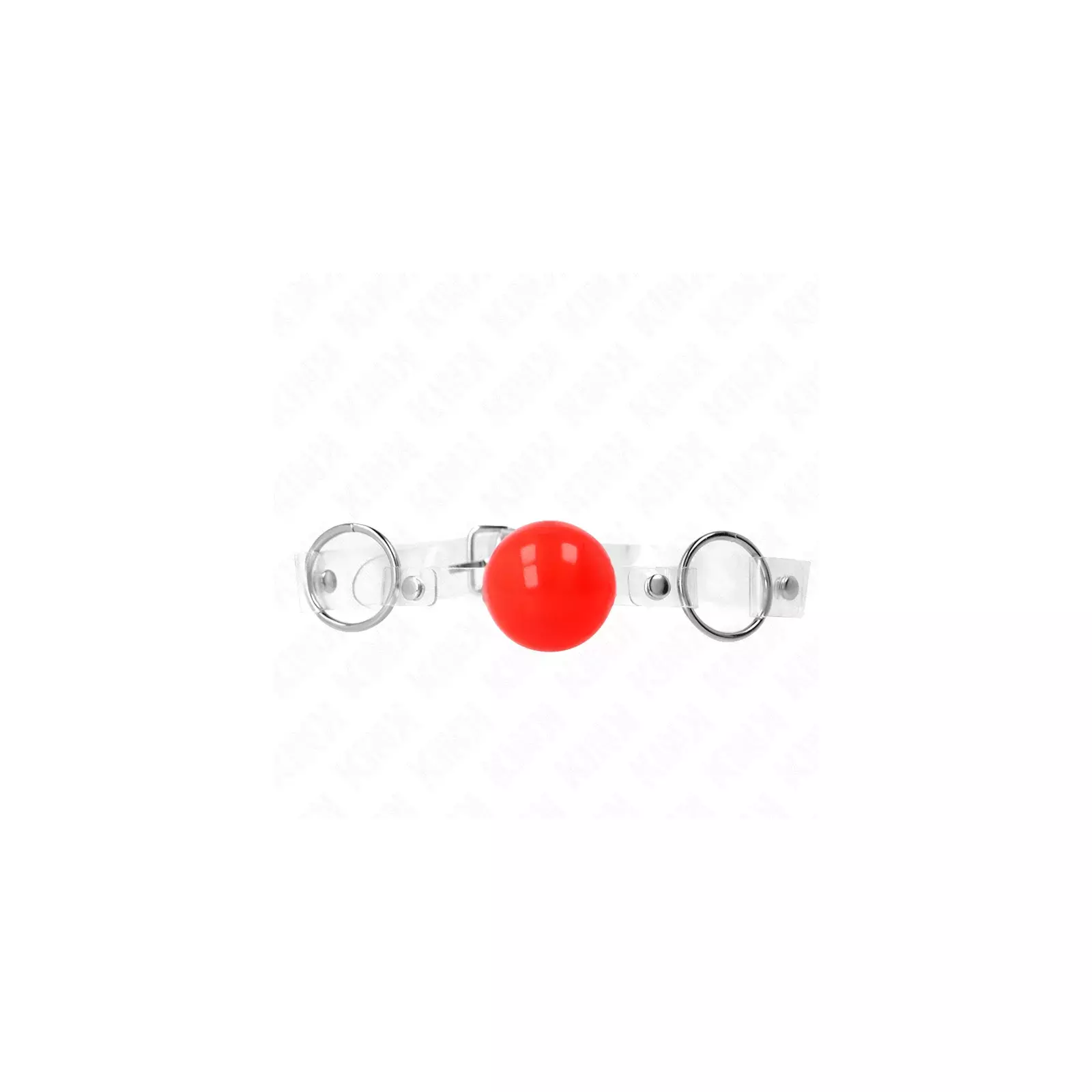 KINK Red Transparent PVC Ball Gag D-240876 Photo 1