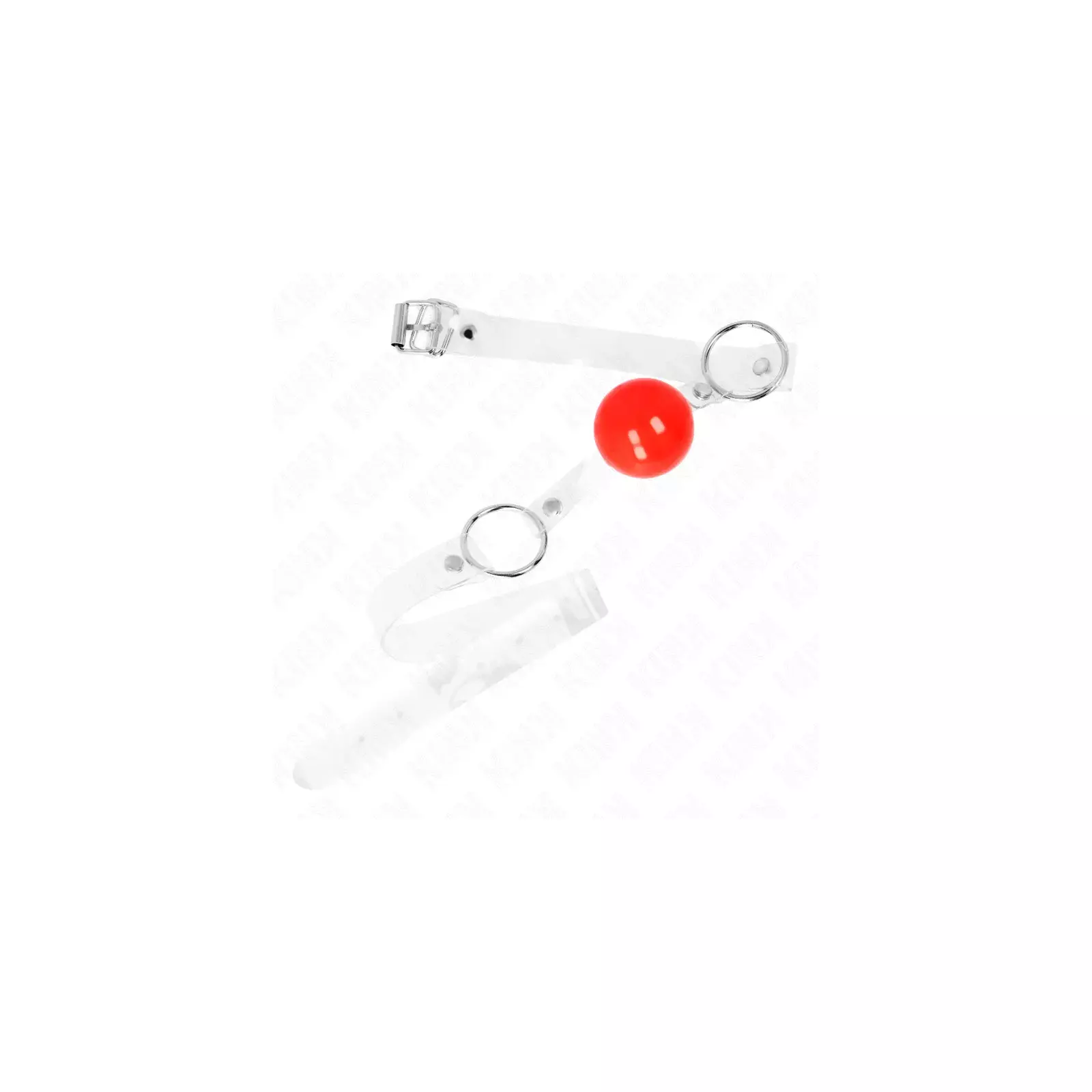 KINK Red Transparent PVC Ball Gag D-240876 Photo 2
