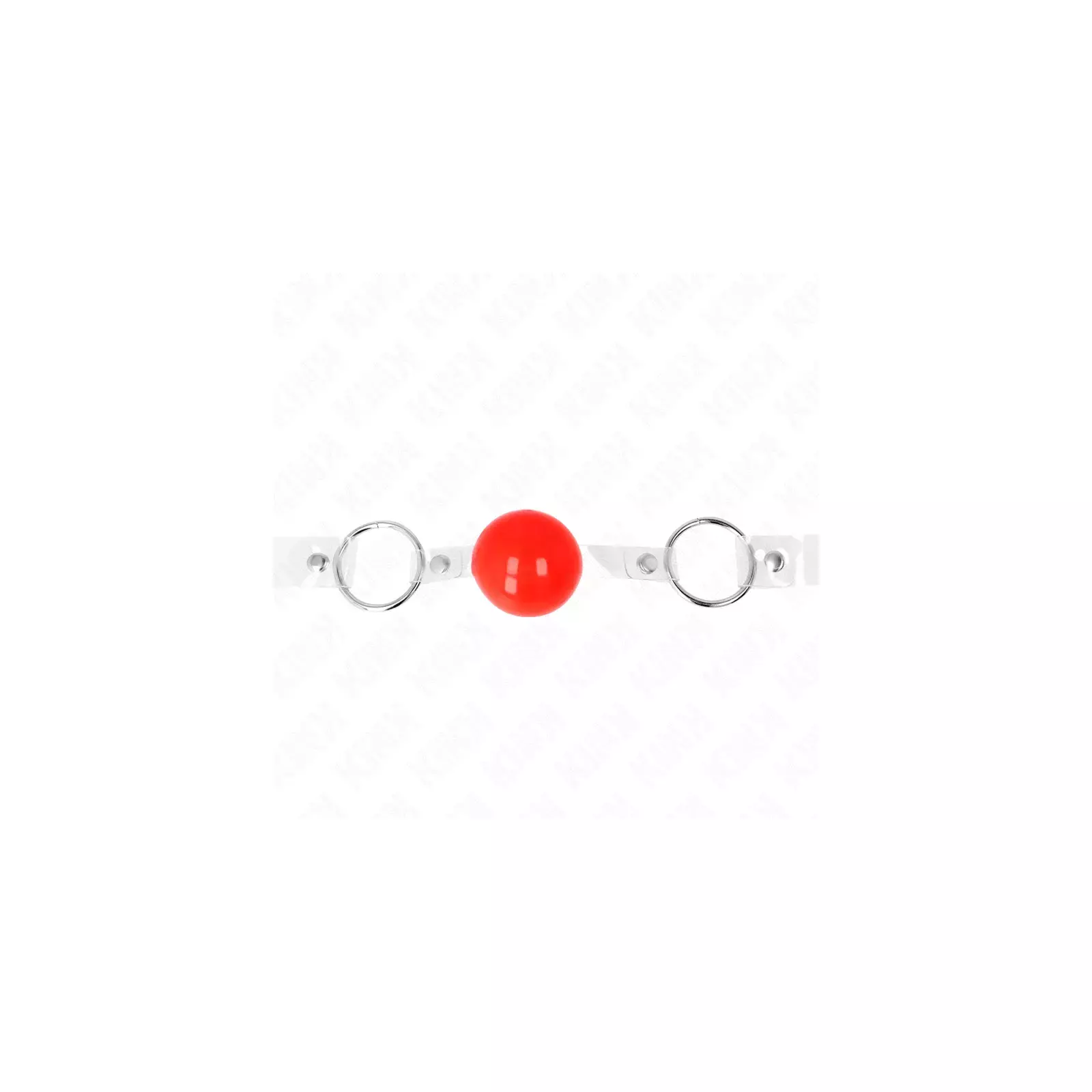 KINK Red Transparent PVC Ball Gag D-240876 Photo 4