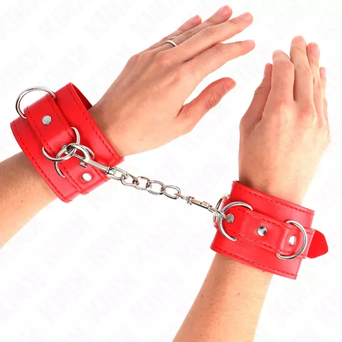 Rokudzelži KINK WRIST RESTRAINT regulējami ādas ar D-gredzenu Photo 4