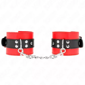 Wrist Restraints KINK Adjustable Fabric Red with Black Belt 17-28 cm x 6 cm