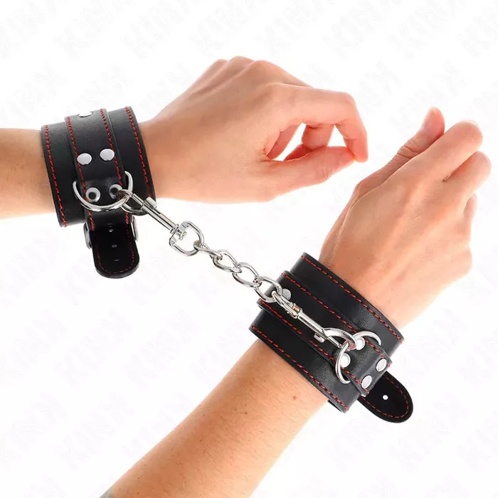 Wrist restraints KINK WRIST RESTRAINT adjustable leather 20–28 cm Photo 3