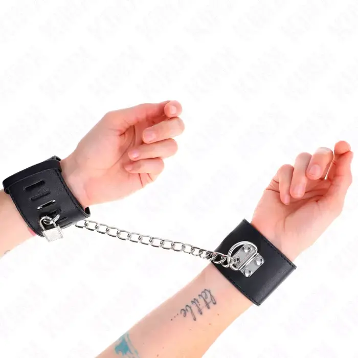 Metal wrist cuffs KINK WRIST RESTRAINT 30 cm chain Photo 4