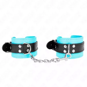 Wrist Restraints KINK Fur Lined Adjustable Blue 20-28 cm x 5.5 cm