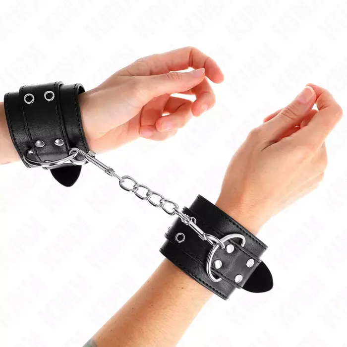 Rokas ierobežotājs KINK WRIST RESTRAINT divas sprādzes 19–26 cm Photo 4