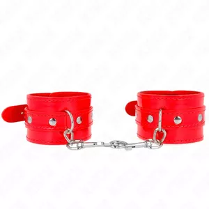 Handcuffs KINK Metal Red Adjustable 23-33 cm
