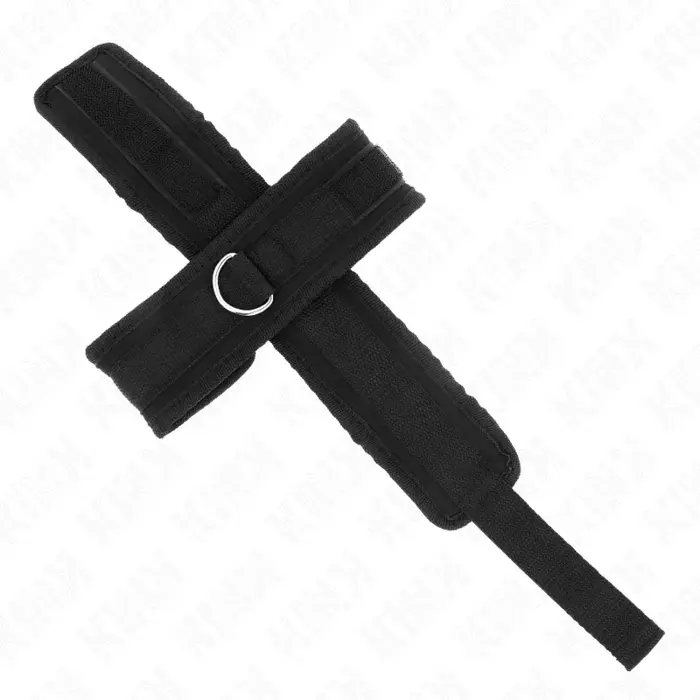 Leather wrist restraint KINK CROSS CUFFS BLACK Photo 4
