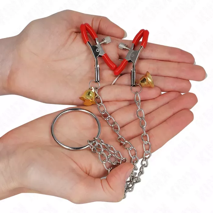 Triple nipple clamps with clitoral clamp — KINK NIPPLE GRIP Photo 2