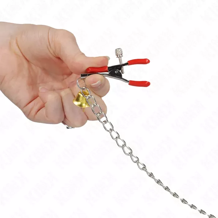 Triple nipple clamps with clitoral clamp — KINK NIPPLE GRIP Photo 3