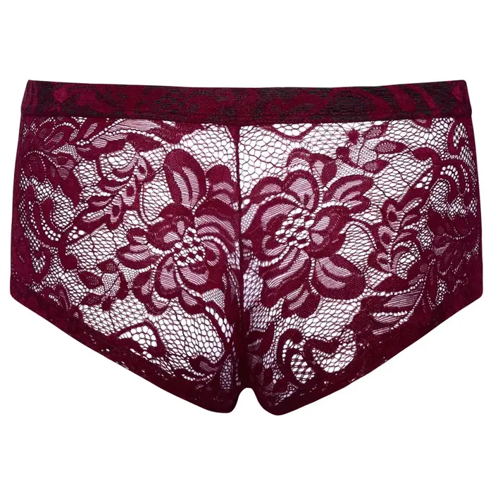 Vīriešu biksītes Svenjoyment 2XL — caurspīdīgas tumši sarkanas mežģīnes Photo 6