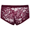 Vīriešu biksītes Svenjoyment 2XL — caurspīdīgas tumši sarkanas mežģīnes Photo 6