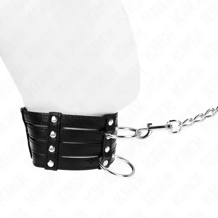 Regulējama apkakles-kaklarota KINK COLLAR & GAG — 35–51 cm Photo 3