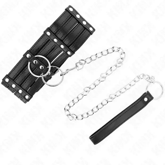Regulējama apkakles-kaklarota KINK COLLAR & GAG — 35–51 cm Photo 5