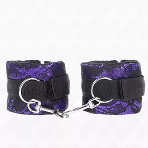Rokudzelži KINK Samta Mežģīnes Neilons Purpura Melns 23 X 6.5 CM