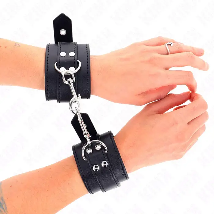 Ādas plaukstu ierobežotāji KINK WRIST RESTRAINT 35x6 cm Photo 3