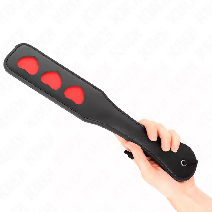 Leather heart paddle KINK IMPACT & TOUCH 32 x 6 cm Photo 4