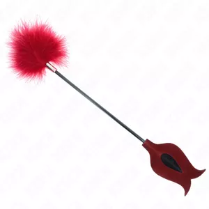 KINK Šķietamās spalvas ar rozēm formas lāpstiņu 8 cm, D-240752, KINK Impact & Touch