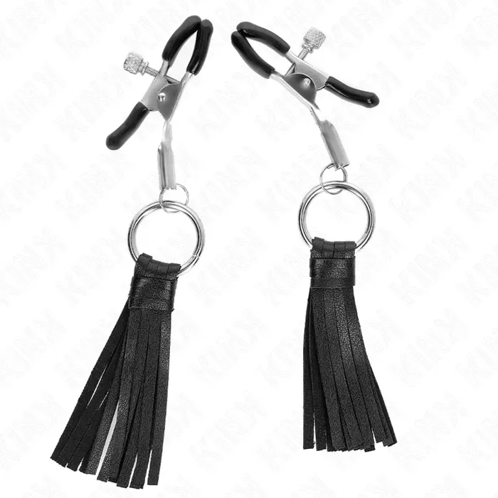 Nipple clamps KINK NIPPLE GRIP LEATHERETTE, 6 cm Photo 2