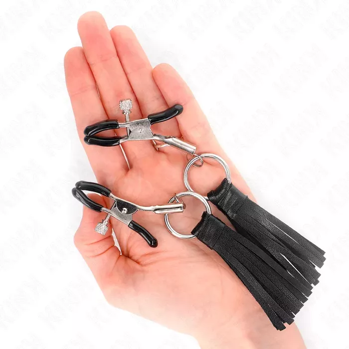 Nipple clamps KINK NIPPLE GRIP LEATHERETTE, 6 cm Photo 4