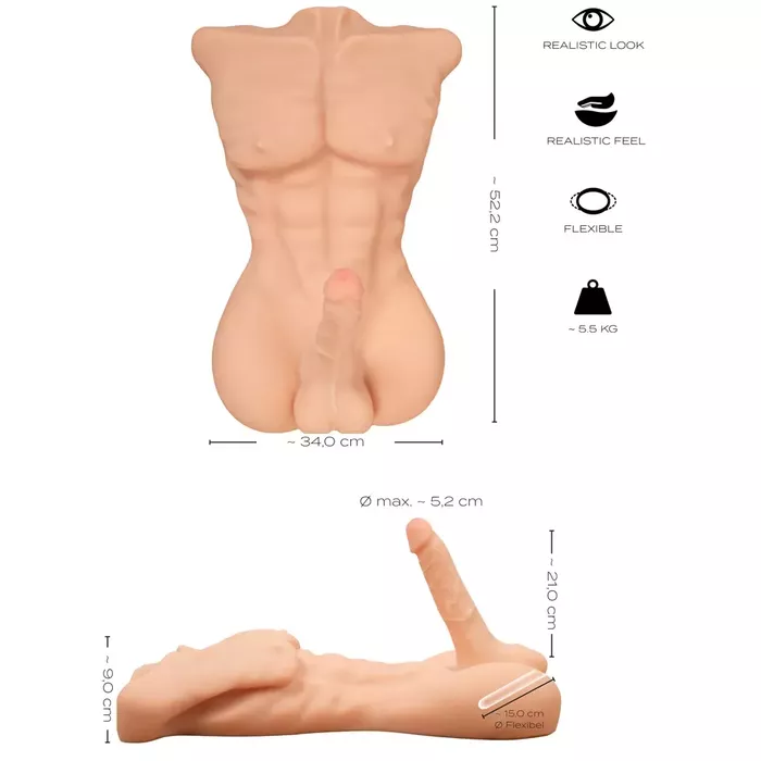 Торсовый мастурбатор RealistixXx Deluxe Man Photo 11
