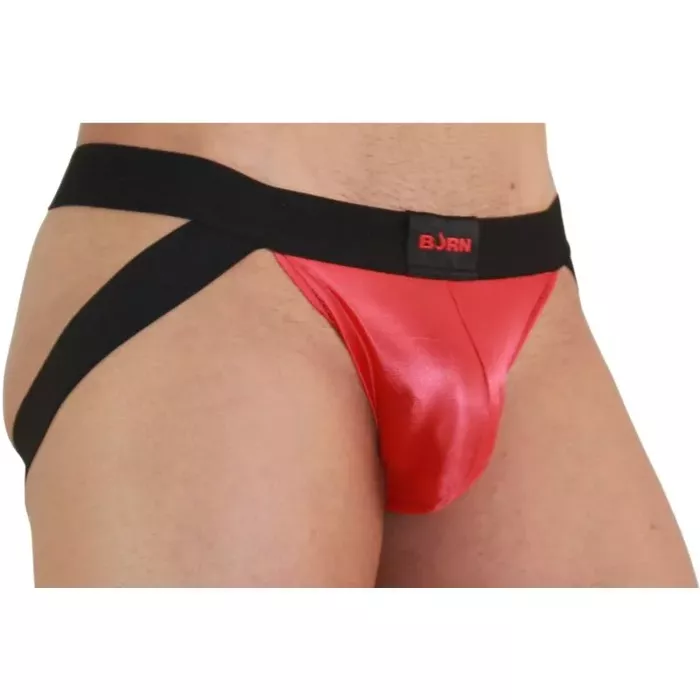 BURN 010 JOCK мужской джокстрэп красно‑черный M Photo 2