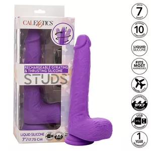 CalExotics Studs uzlādējams un rotējošs vibrators - 10 vibrācijas, violets, D-241439