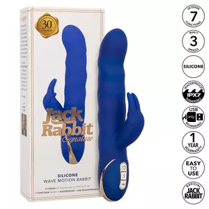 CalExotics Jack Rabbit Vibrators Vilnis Kustība Zils D-241445 - Spēcīga divkārša darbība