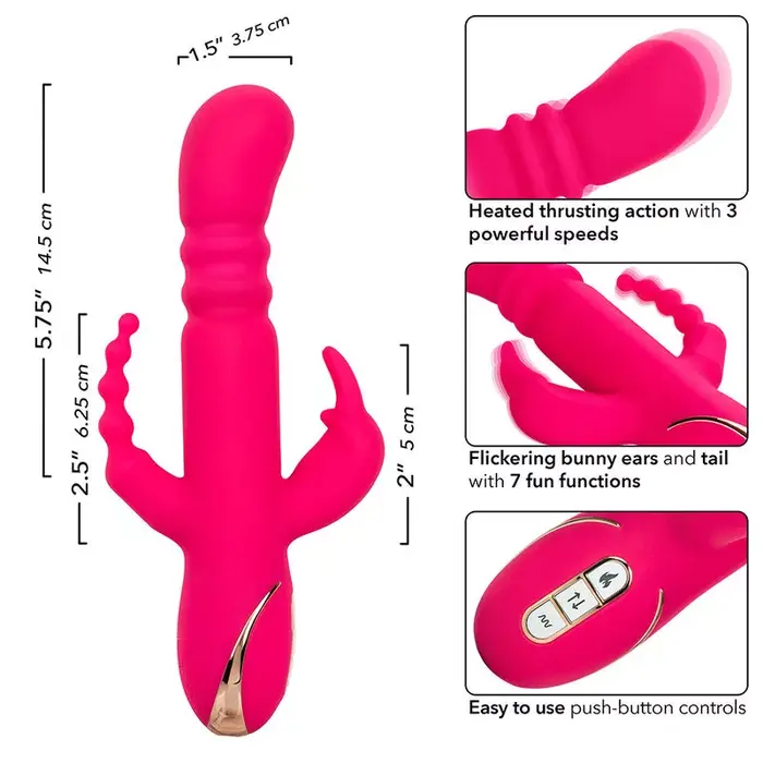 Вибратор CalExotics Jack Fantasy Triple Heated Rabbit Photo 7