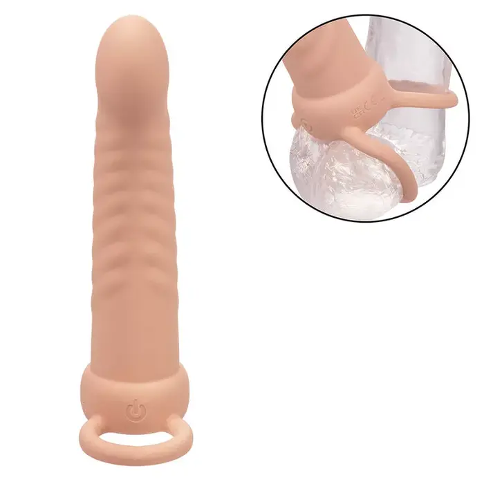 Penis sleeve CalExotics MAXX Ribbed Dual Penetrator Photo 6