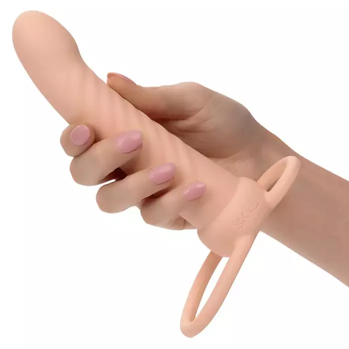 Penis sleeve CalExotics MAXX Ribbed Dual Penetrator Photo 7