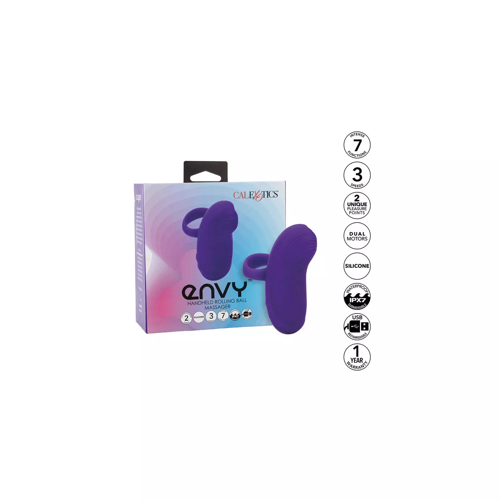 CalExotics Envy Handheld Massager - 7 Vibrations Photo 1