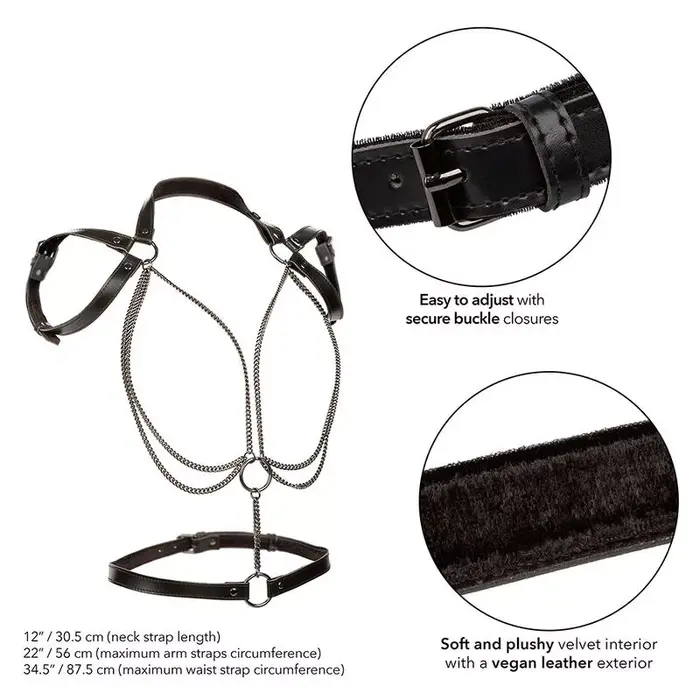 CalExotics Euphoria Multichain Halter Harness Premium Photo 3